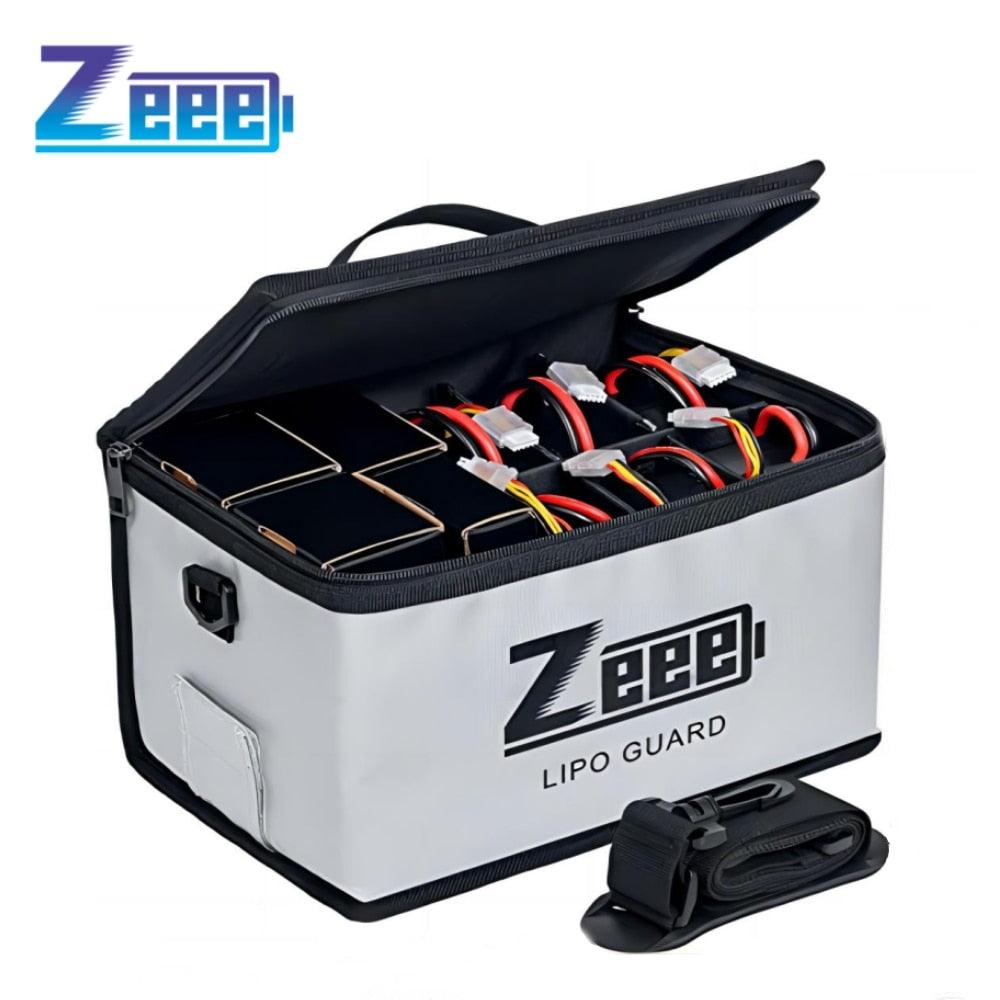 Zeee Lipo Safe Bag - Battery Fireproof Bag Large Capacity Pouch for Storage Guard Charging 10 Cell Adjustable Battery Safe Bag - RCDrone
