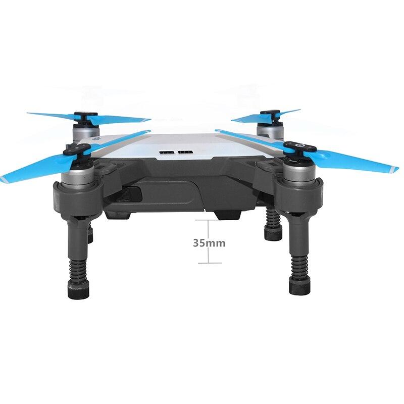 4PCS Landing Gear for DJI Spark Drone Shockproof Stand Soft Spring Legs Quick Release Feet Protector Height Extender Accessory - RCDrone