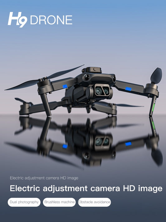 H9 Drone, HoDRONE Electric adjustment camera HD image Dua photography Brushless machine;