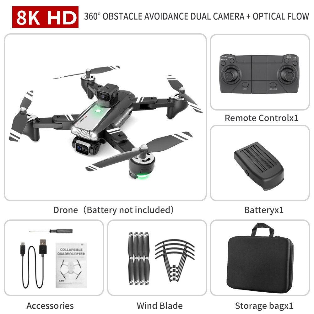 HJ69 Max Drone - 8K Hd Dual Camera 2KM 5G Wifi Fpv Intelligent Obstacle Professional Dron Remote Control Quadcopter Helicopters Toys - RCDrone
