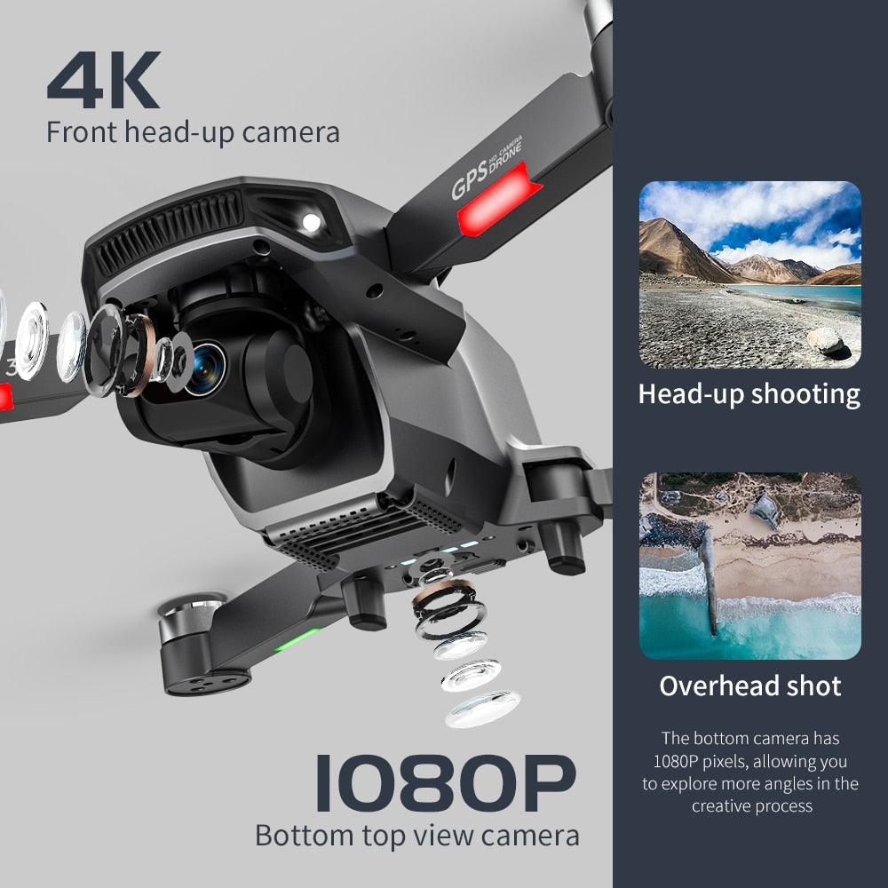 L106 Pro 3 Drone - 4K HD Profesional 3-Axis Gimbal 4K HD Dual Camera 5G GPS Dron Wifi FPV Brushless Motor RC Quadcopter VS L900 Pro Professional Camera Drone - RCDrone