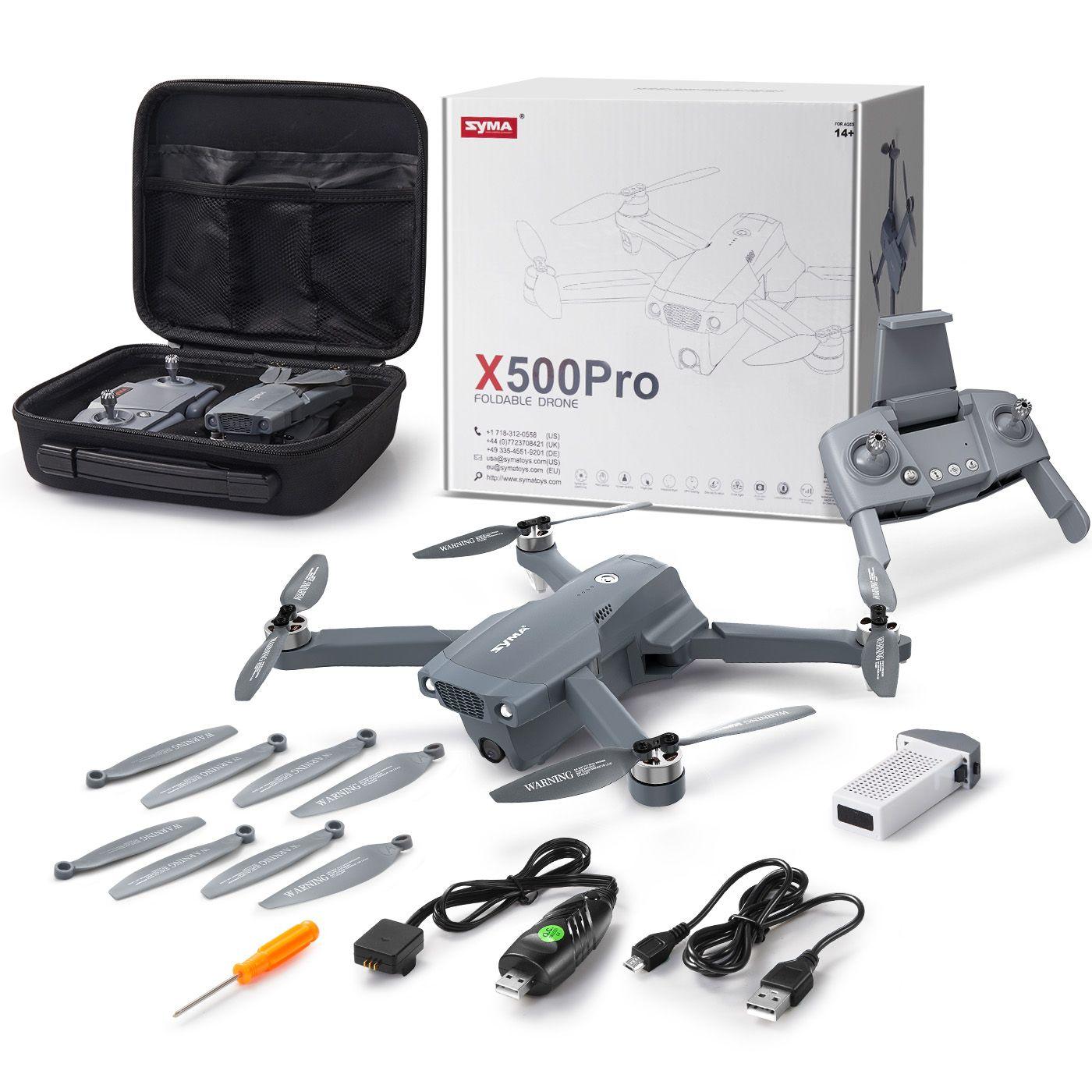 SYMA X500 Pro GPS Drones - with 4K UHD Camera RC Quadcopter Brushless Motor, 5G FPV Transmission, Follow Me, Auto Return Home - RCDrone