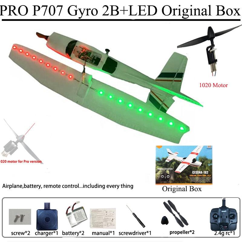 Park10 RC Airplane - CESSNA 182 Plane P707G 2.4G 3D/6G With Gyroscope 3Ch RC Airplane Fixed Wing Plane Outdoor Toys Drone RTF Gift - RCDrone