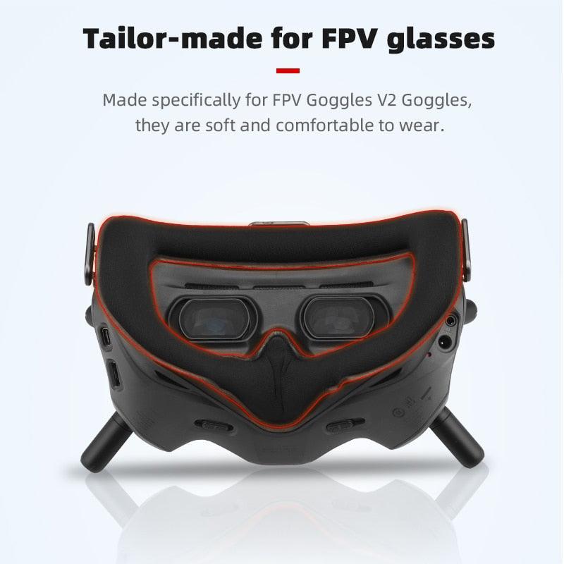 Face Mask Eye Pad for FPV Goggles V2 - Flight Glasses Sponge Foam for DJI FPV COMBO/AVATA Drone Accessories - RCDrone