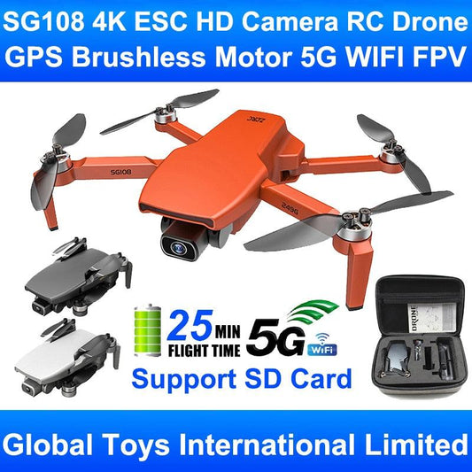 ZLRC SG108 Drone With SD Card Slot - 4K ESC HD Professional Camera Brushless Motor GPS 5G WIFI Quadcopter Toys - RCDrone