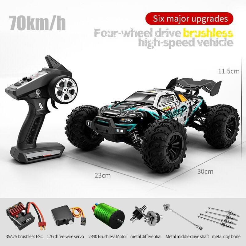 1 16 4WD 70KM h High Speed 2.4G RC Car Brushless Motor Remote Control RCDrone