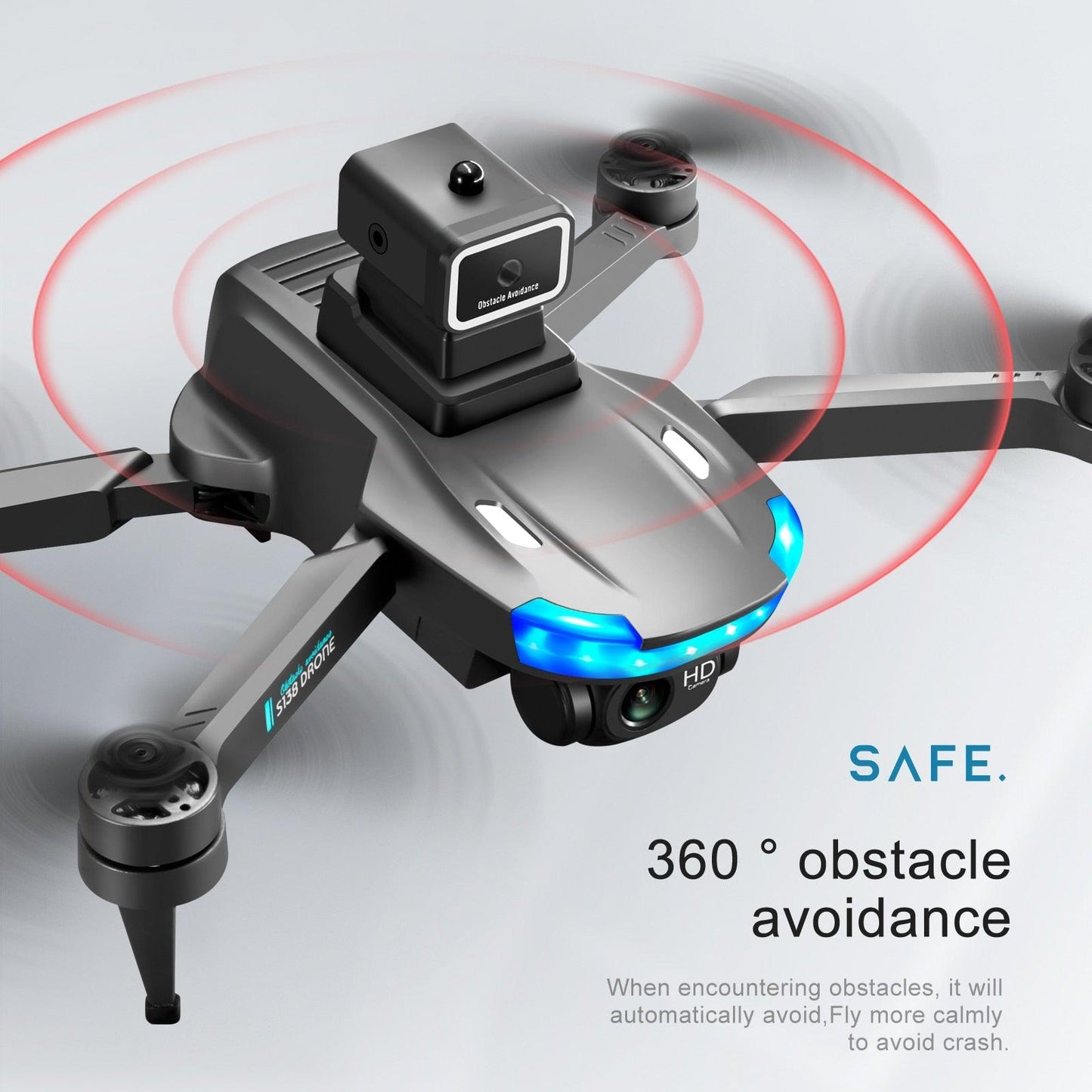 S138 Drone - GPS 8K Professional Dual Camera 5G Wifi FPV Obstacle Avoidance Folding Quadcopter Remote Control Distance 3000M Gift Toy - RCDrone