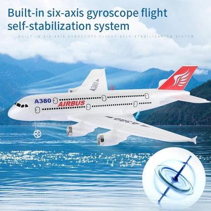 Airbus A380 RC Airplane - Remote Control Toy 2.4G Fixed Wing Plane Gyro Outdoor Aircraft Model with Motor Children Gift VS Boeing 747 - RCDrone