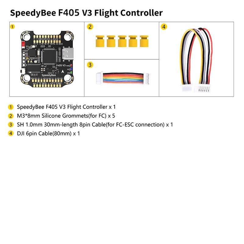 SpeedyBee F405 V3 50A Stack - FC ECS BMI270 30x30 Flight Controller BLS 50A 4-in-1 ESC 3-6S LiPo For RC FPV Drone RunCam - RCDrone