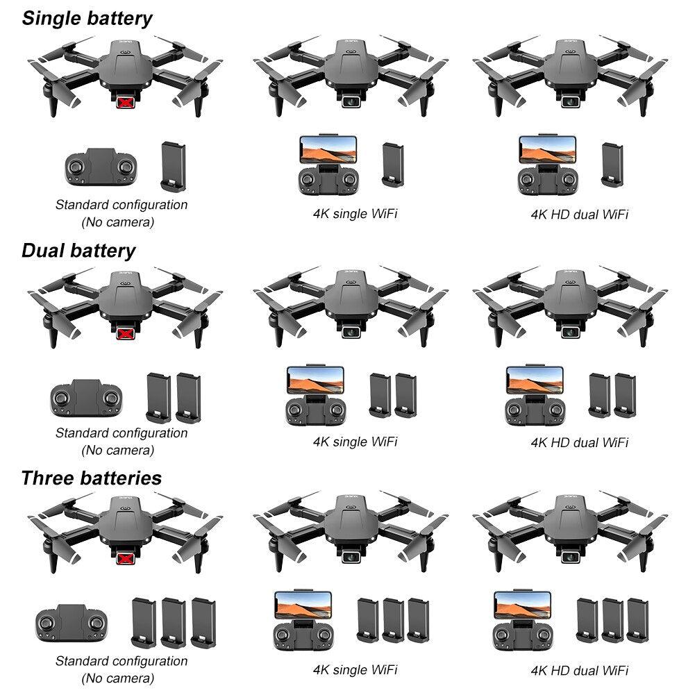 GoolRC S68 RC Drone con doble cámara, 4K HD WiFi FPV Mini Drone para niños  y adultos, cuadricóptero RC plegable con control de sensor de gravedad