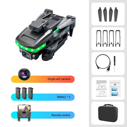 S162 Pro Drone - WIFI FPV With LED Light Bar HD 4K Beauty Shot Camera Height Hold RC Foldable Quadcopter Drones Kid Gift Toys - RCDrone