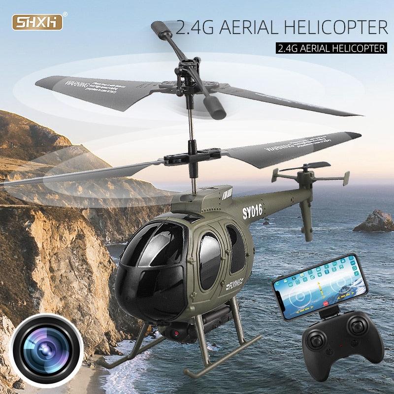 SY06 RC Helicopter - 2023 New RC Plane 2.4G 6CH Gyro Altitude Hold RC Helicopter with Camera 8k Drone Remote Control Airplane Toys for Kids - RCDrone