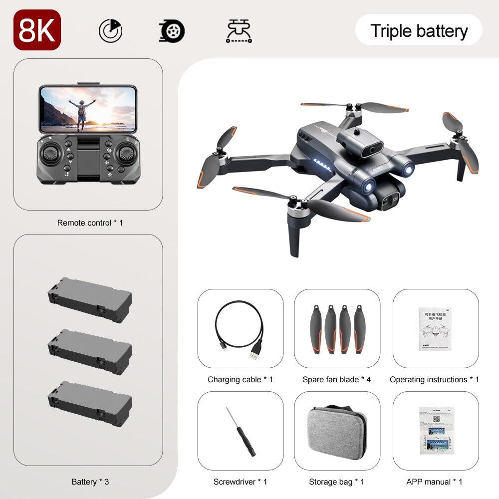 Remote Control Drone with Daul Camera 4K Foldable Remote Control Quadcopter  with Function Obstacle