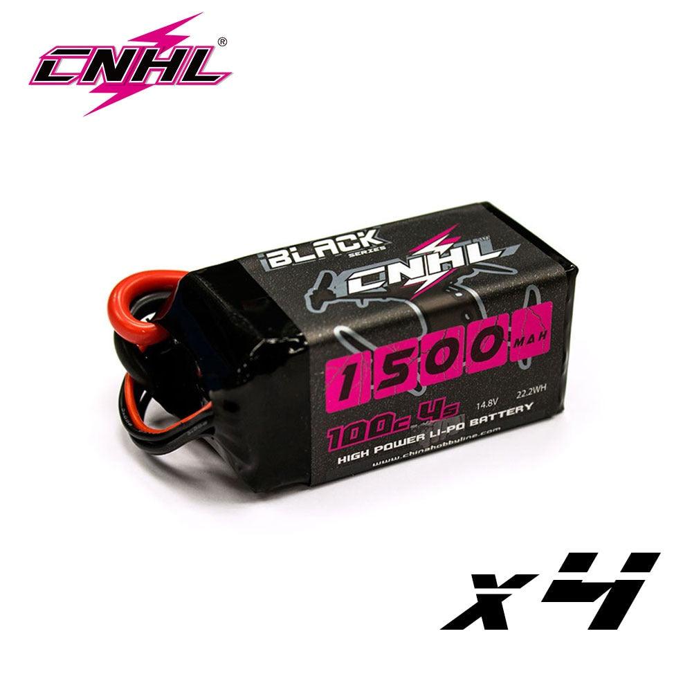 4PCS CNHL 14.8V 4S Lipo Battery For FPV Drone - 1100mAh 1300mAh 1500mAh 100C With XT60 Plug For RC FPV Helicopter Airplane Quadcopter Drone - RCDrone