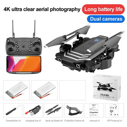 QJ LS11 Pro Drone - 4K HD Camera WIFI FPV Altitude Hold Mode One Key Return Foldable Quadcopter RC Helicopter Gifts for Children - RCDrone
