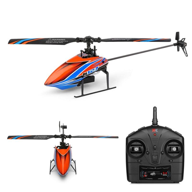 WLtoys K127 RC Helicopter - 2.4G 4CH 6-Aixs Gyroscope Single Blade Propellor Helicopters for Kids Gift Toys - RCDrone