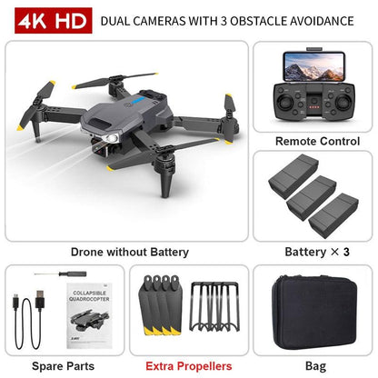 S820 Drone - 2023 New Mini Drone 4K HD Camera WiFi Fpv Air Pressure Altitude Hold Foldable Quadcopter RC Drone Kid Toys GIft VS E520 - RCDrone