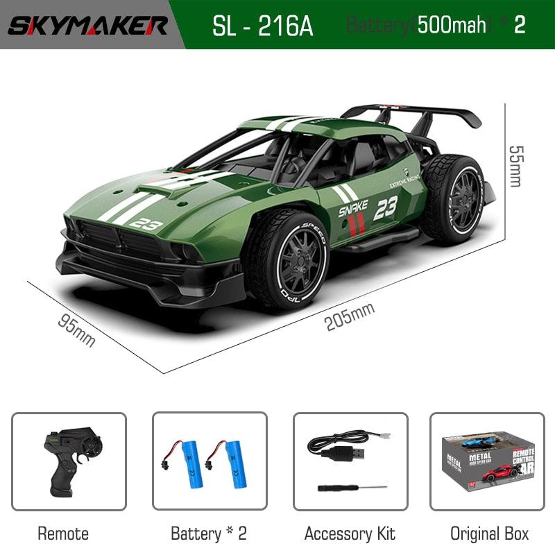 Sulong Metal RC Car Toys 1/24 2.4G High Speed Remote Control Mini Scale Model Vehicle Electric Metal RC Car Toys for Boys Gift - RCDrone