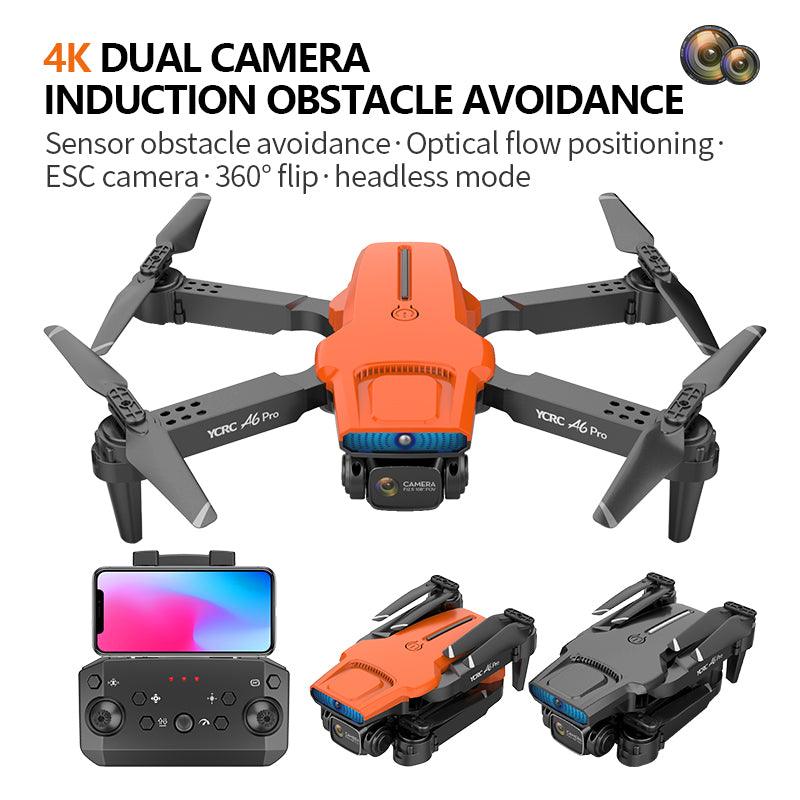 YCRC A6 Pro Drone with 4k ESC camera Professional intelligent obstacle avoidance optical flow quadcopter - RCDrone